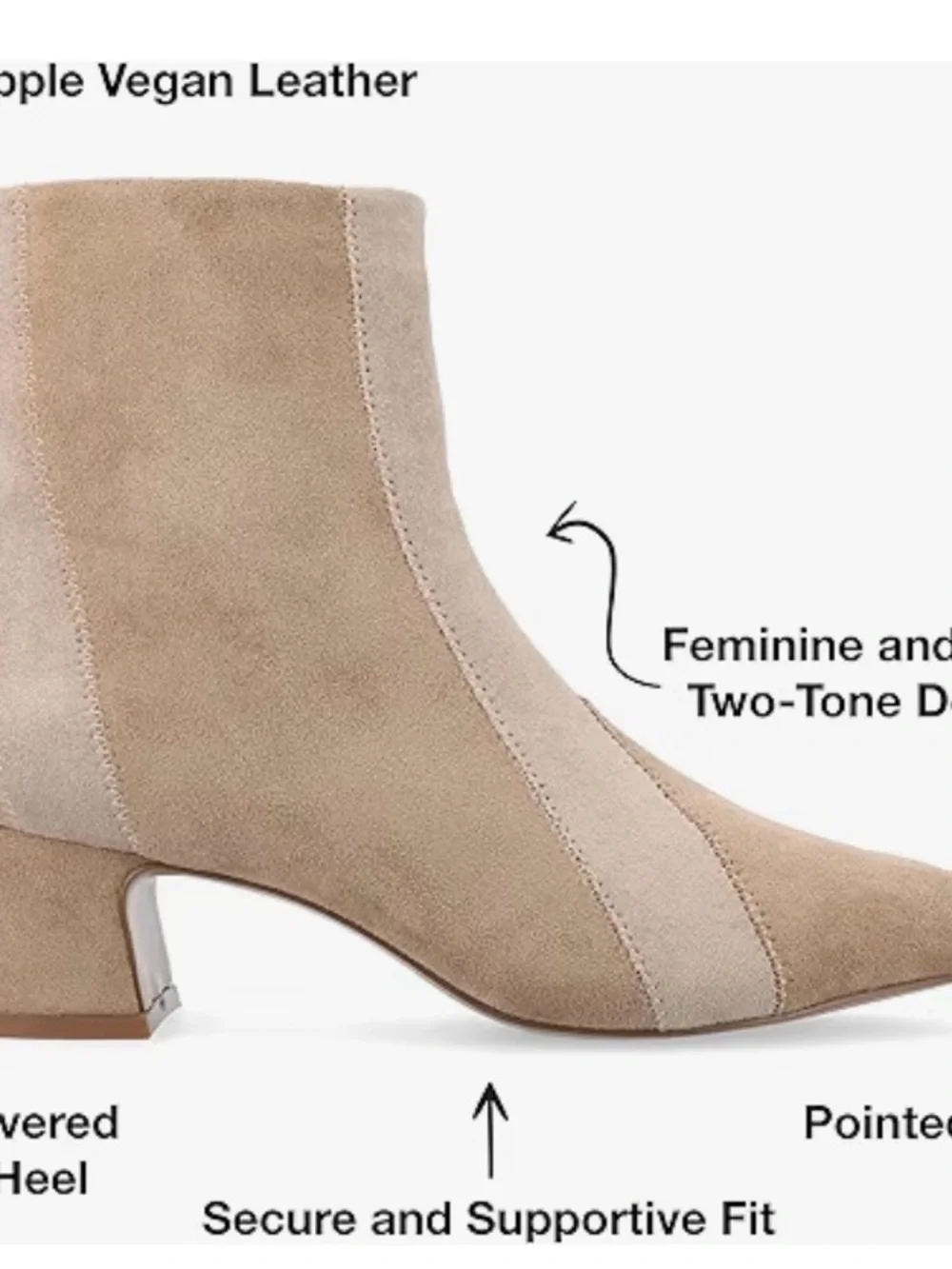 NWT Journee Collection Women's Lusinda Color Block Pointed Toe Booties size 9